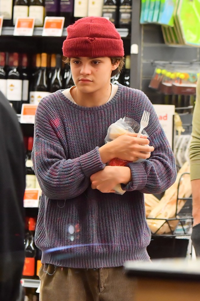 Jack Depp stops by a grocery store for a snack