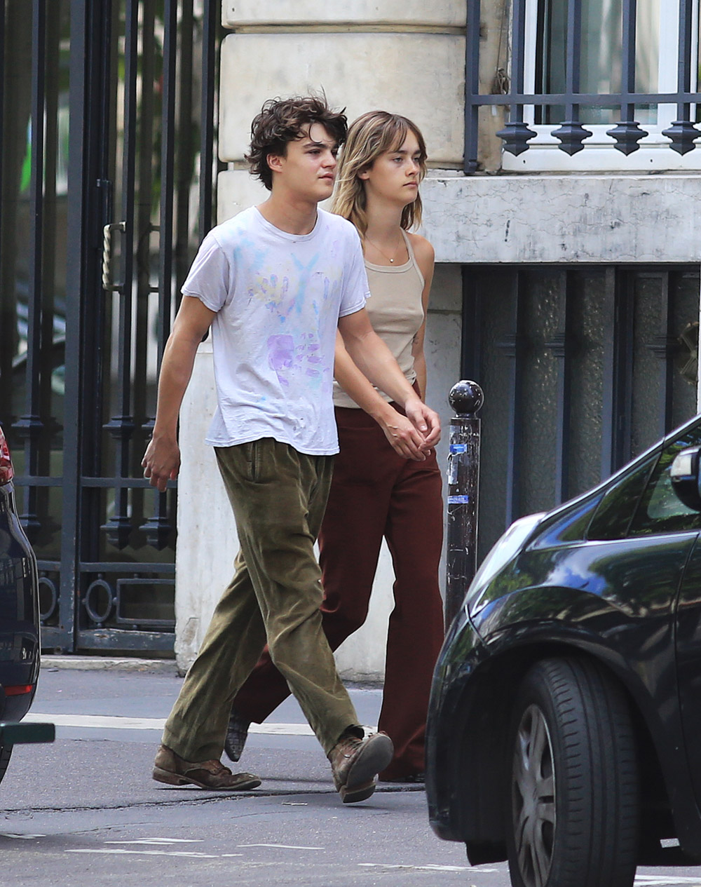 Jack Depp and his new girlfriend Camille Jansen strolling in Paris