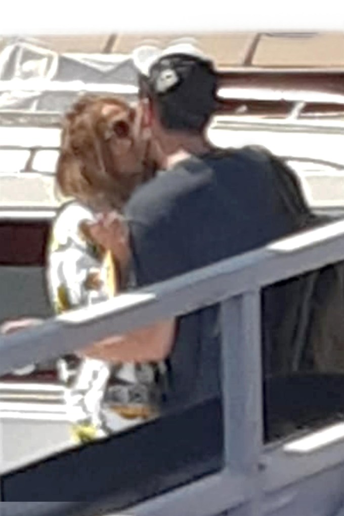 Hollywood couple Jennifer Lopez and Ben Affleck pack on the PDA as they emb...