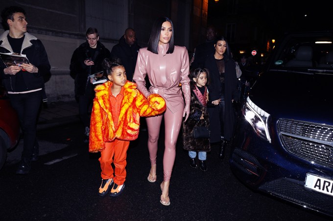 Kim & Kourtney Kardashian With Their Daughters