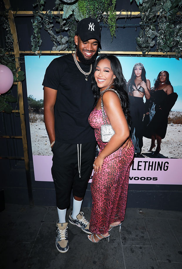 Jordyn Woods Wears Halter Cutout Dress on Instagram