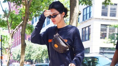 Kendall Jenner wearing a fanny pack