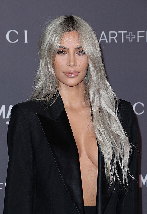 Kim Kardashian Bleached Her Eyebrows to Go Full Platinum 