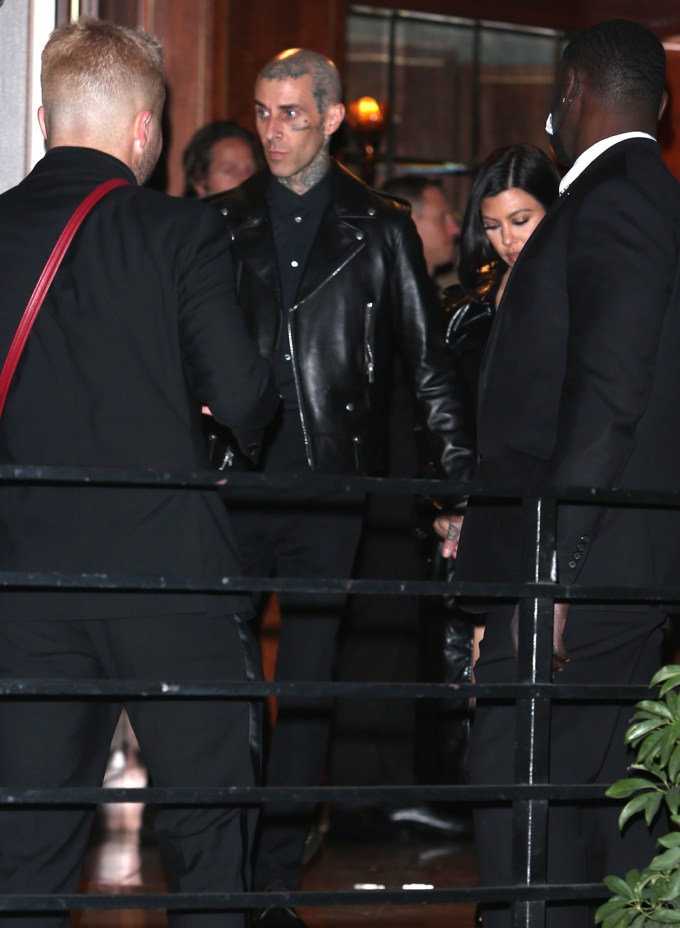 Kourtney Kardashian & Travis Barker Attend A Party