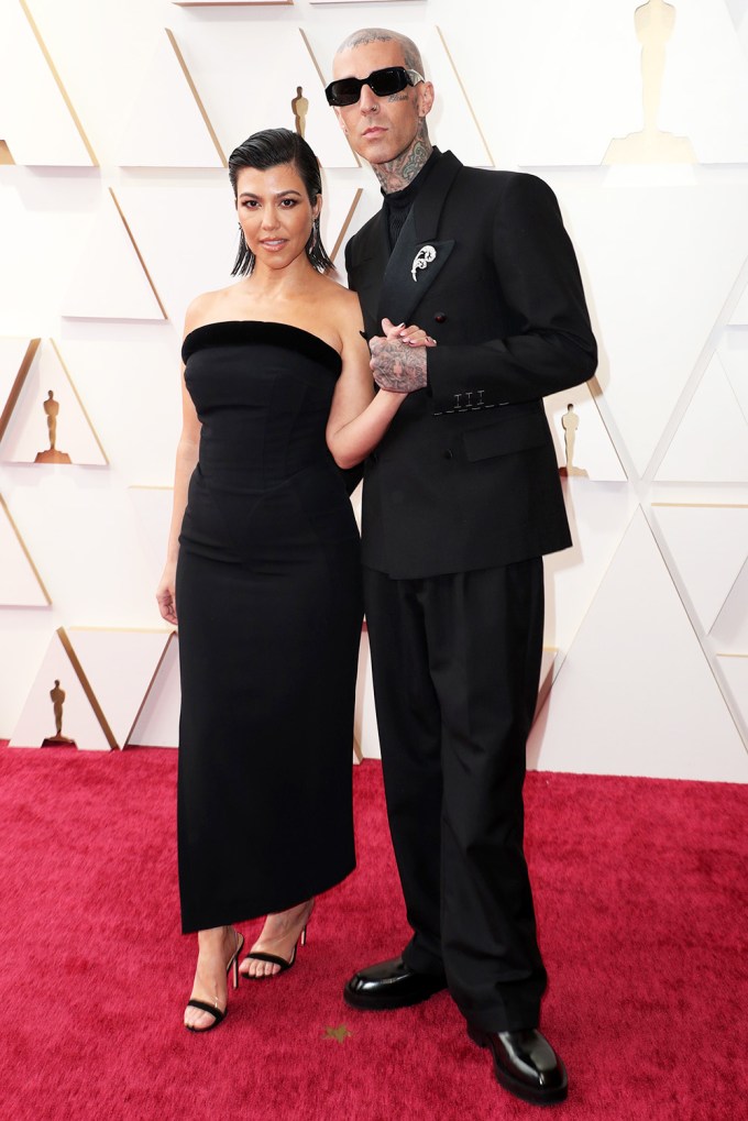 Kourtney Kardashian & Travis Barker At The 2022 Oscars