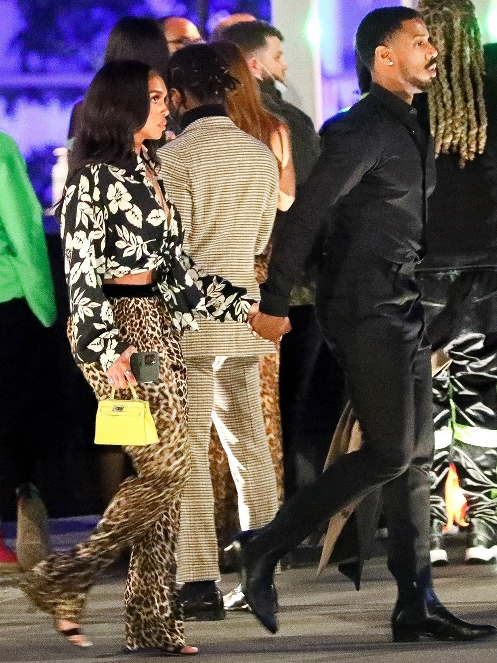 *EXCLUSIVE* Micheal B Jordan and Lori Harvey hold hands while leaving Drake's Billboard after-party