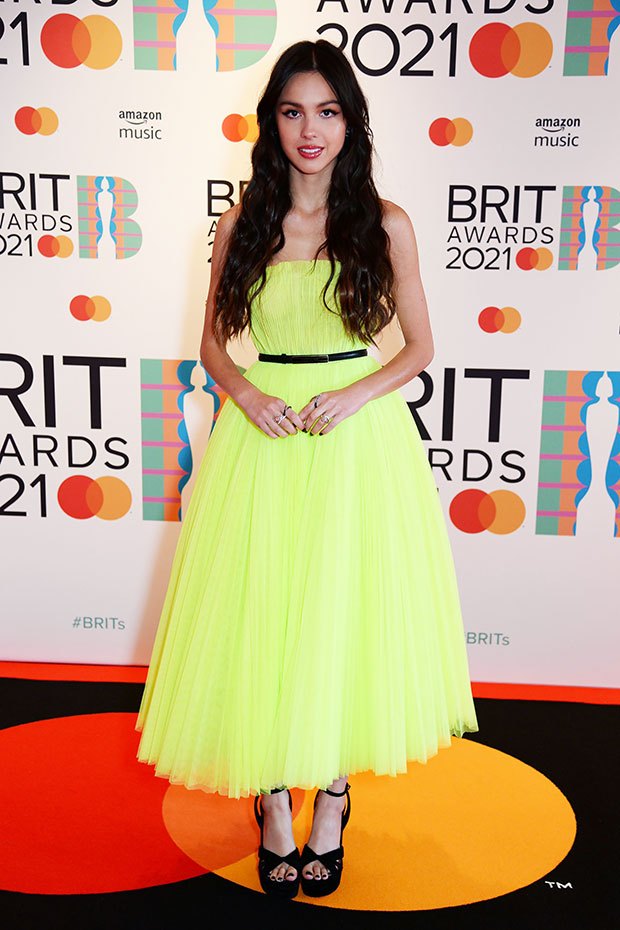 Olivia Rodrigo Lights Up The BRIT Awards Red Carpet In A Classy Lime