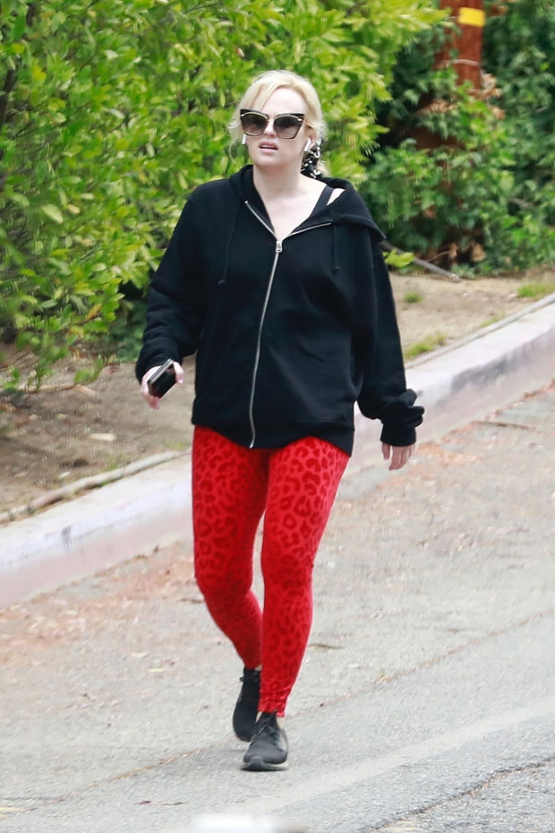 Rebel Wilson Goes Hiking In Red Cheetah Print Leggings: Photo – Hollywood  Life