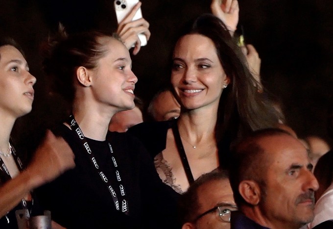 Angelina Jolie & Shiloh Rock Out At Concert
