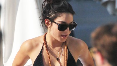 Vanessa Hudgens rocking a cut-out one piece swimsuit