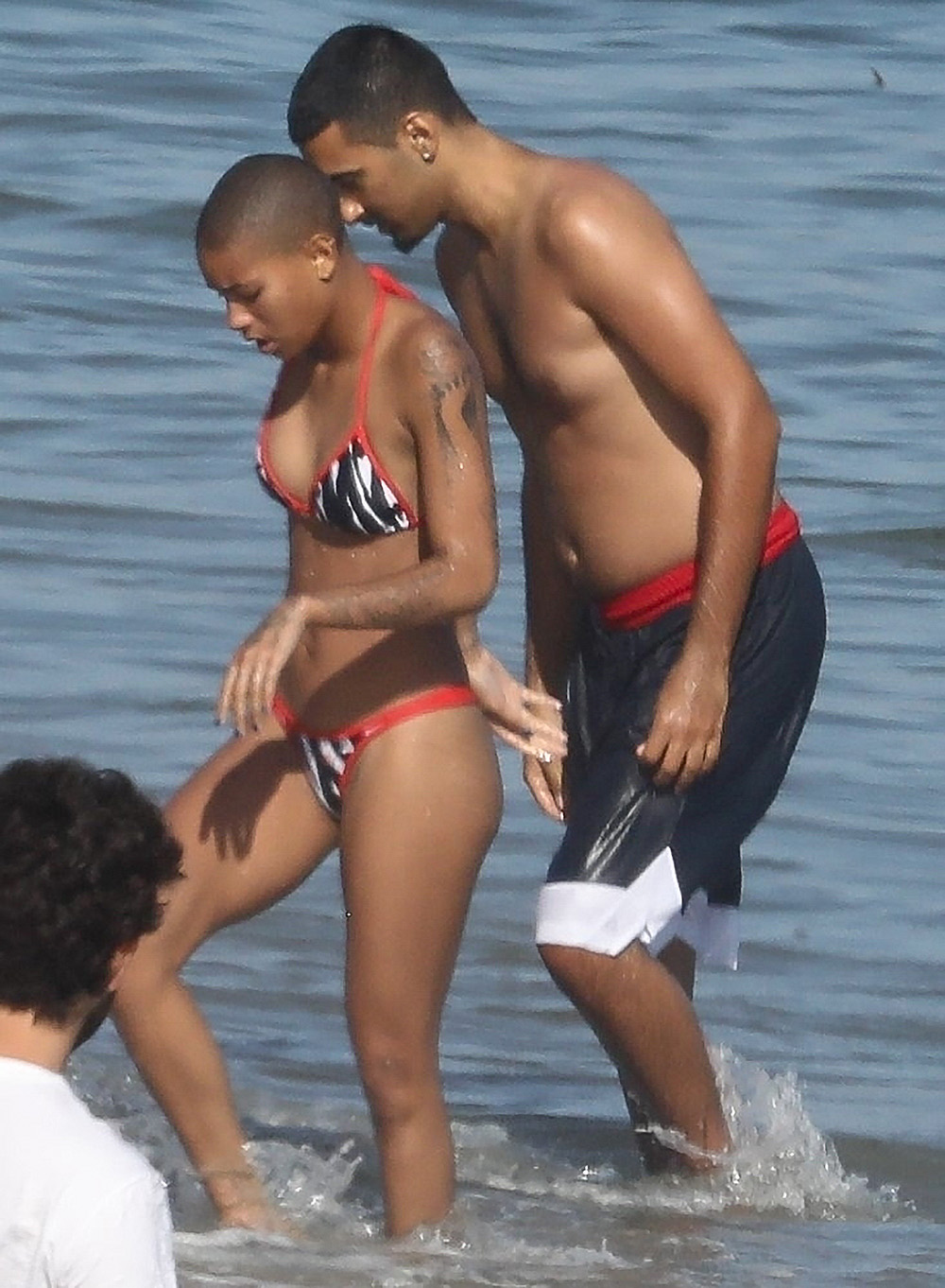 *EXCLUSIVE* Willow Smith takes a dip with a male companion in Malibu - ** WEB MUST CALL FOR PRICING **