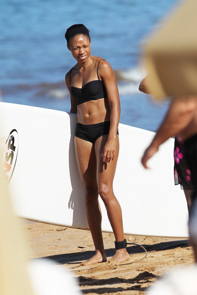 Allyson Felix In A Black Bikini