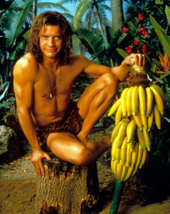 Editorial use only. No book cover usage.Mandatory Credit: Photo by Moviestore/Shutterstock (1594455a)George Of The Jungle,  Brendan FraserFilm and Television