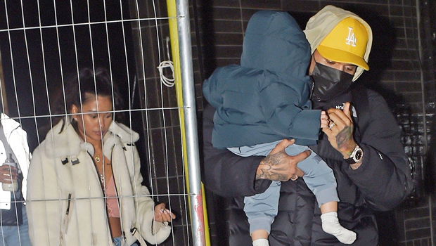 Chris Brown, Ammika Harris and son Aeko