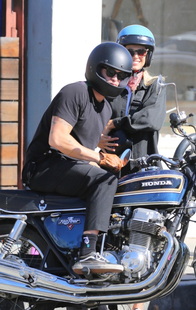 Cody Simpson & Marloes Stevens On His Motorcycle
