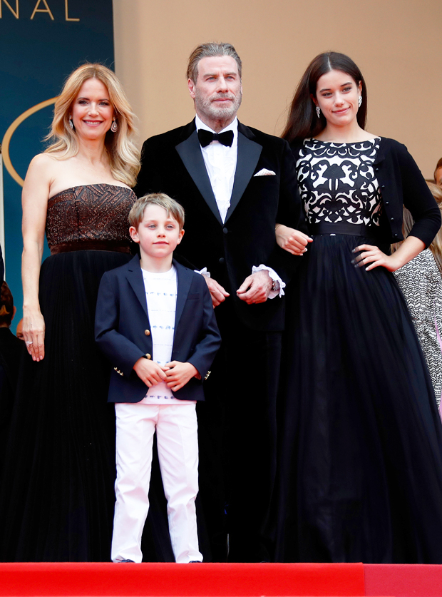 John Travolta and Kelly Preston with daughter Ella and son Benjamin