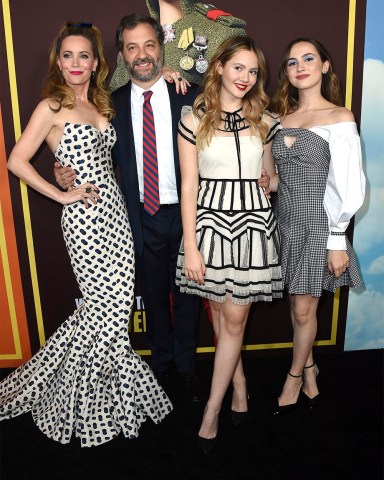 Leslie Mann, Judd Apatow, Iris Apatow, Maude Apatow LA Premiere of "Welcome to Marwen", Los Angeles, USA - 10 Dec 2018