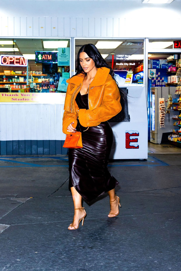 Kim Kardashian Channeled 'Kill Bill' in a Yellow Moto Jacket and