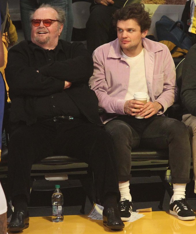 Ray Nicholson At A Lakers Game With Jack