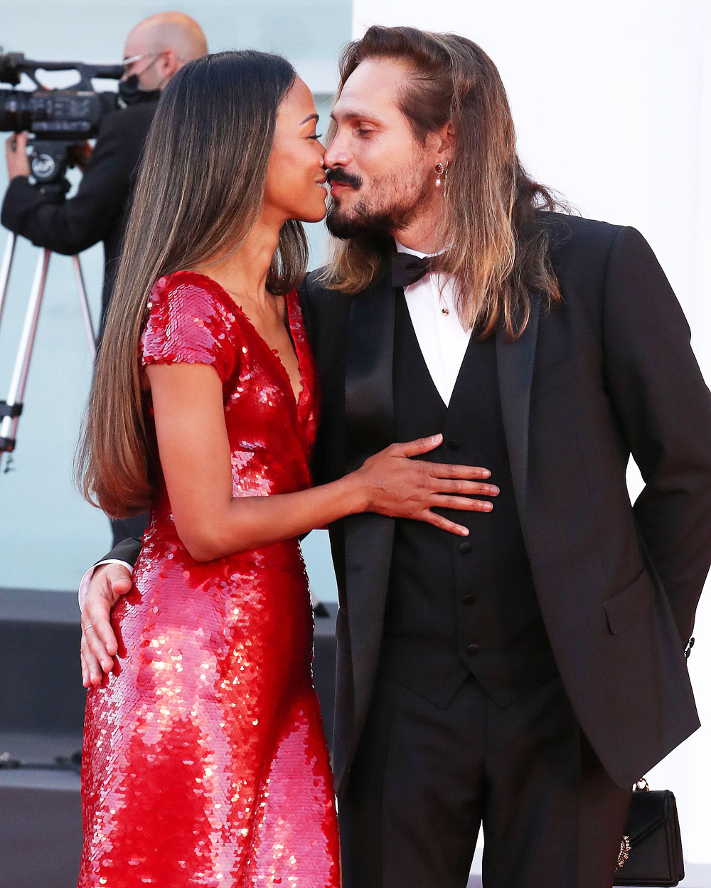 Zoe Saldana Rare PDA Marco Venice SS