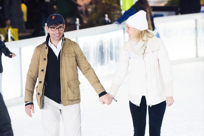 George Stephanopoulos and Ali Wentworth Ice Skate
