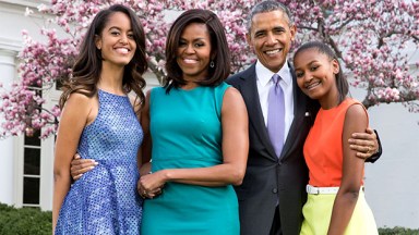Obama, Sasha, Malia, Michelle