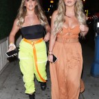 EXCLUSIVE: Brielle Biermann, Ariana Biermann arriving to Delilah and leaving with Scarlet and Sistine Stallone