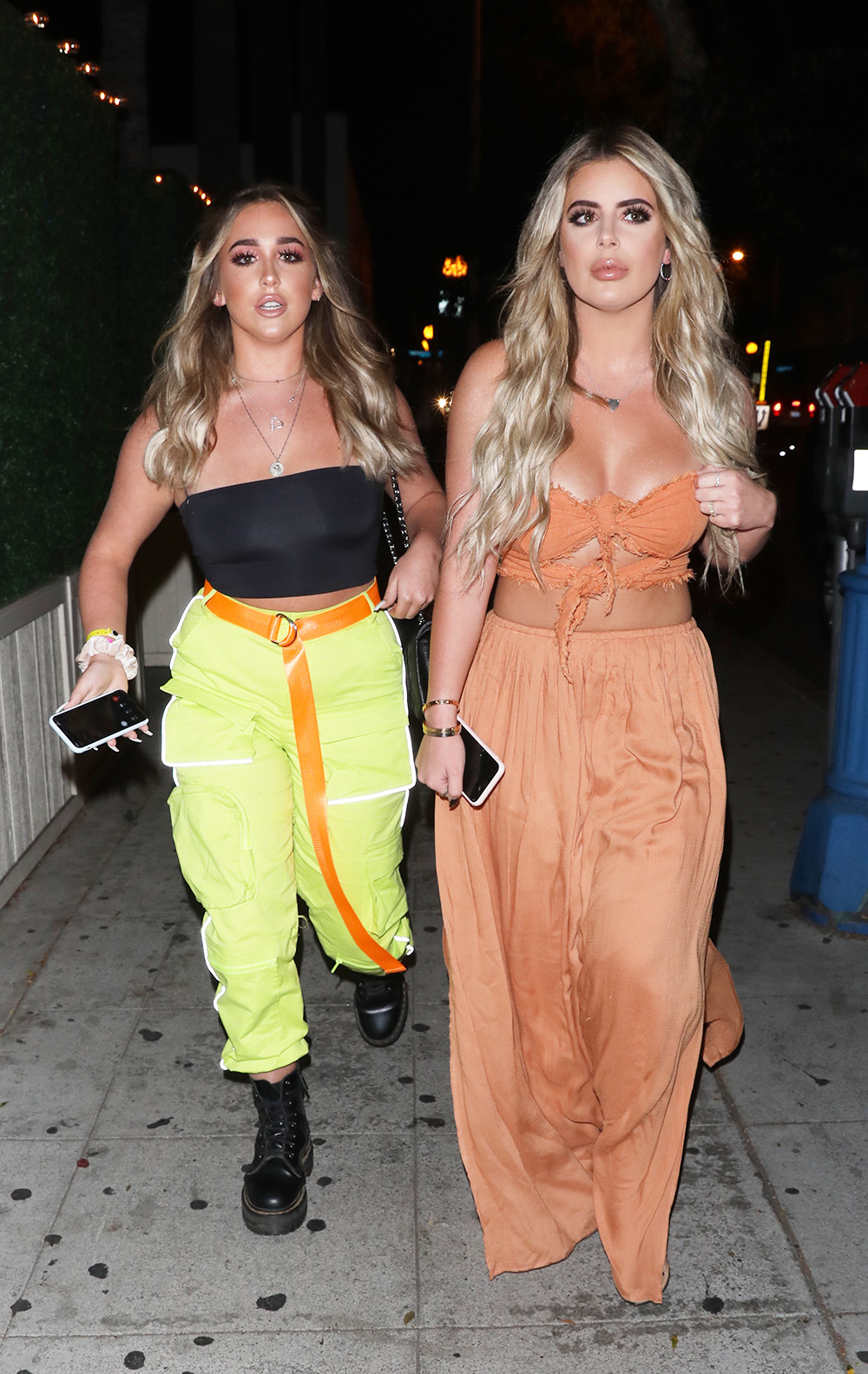 EXCLUSIVE: Brielle Biermann, Ariana Biermann arriving to Delilah and leaving with Scarlet and Sistine Stallone