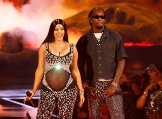 LOS ANGELES, CALIFORNIA - JUNE 27: (L-R) Cardi B and Offset of Migos perform onstage at the BET Awards 2021 at Microsoft Theater on June 27, 2021 in Los Angeles, California. (Photo by Johnny Nunez/Getty Images for BET)