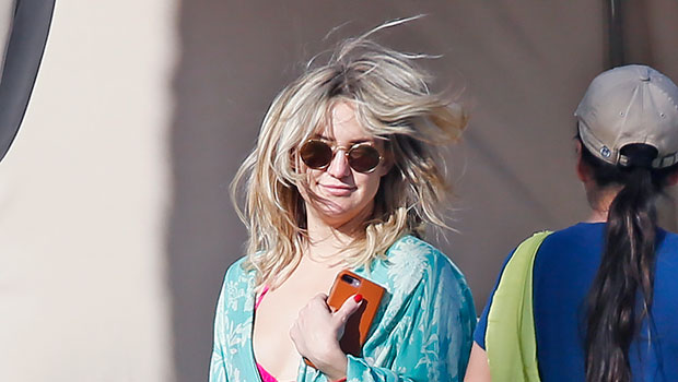 Kate Hudson Slays In A Bikini While Double Fisting Wine On Greece Vacation — Pic