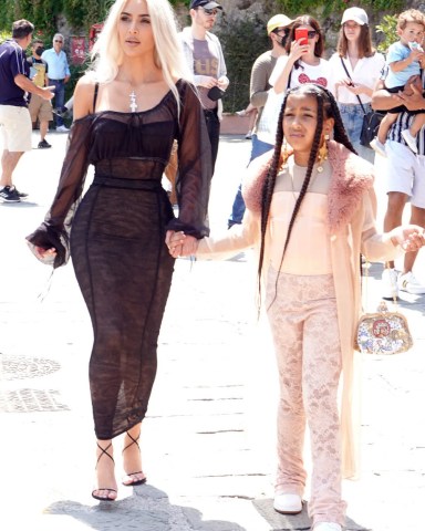 Kim Kardashian, North West, Kris Jenner and other guests on D&G's yacht in Portofino. 21 May 2022 Pictured: Kim Kardashian, North West. Photo credit: MEGA TheMegaAgency.com +1 888 505 6342 (Mega Agency TagID: MEGA860083_019.jpg) [Photo via Mega Agency]