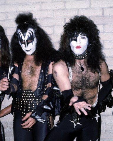 Kiss, Gene Simmons, Paul Stanley, Peter Criss and Ace Frehley in London, Britain - May 1976VARIOUS