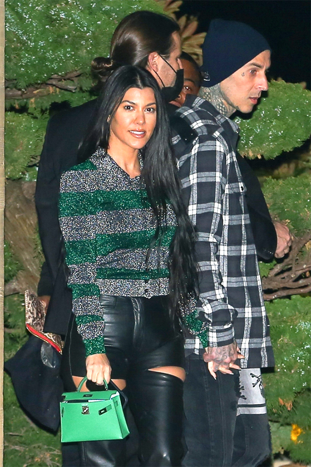 Kourtney Kardashian Travis Barker blink 182 hoodie