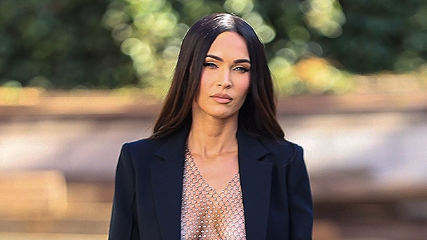Megan Fox Stuns In Black Blazer With Barely There Chain Top Underneath After Date Night With MGK