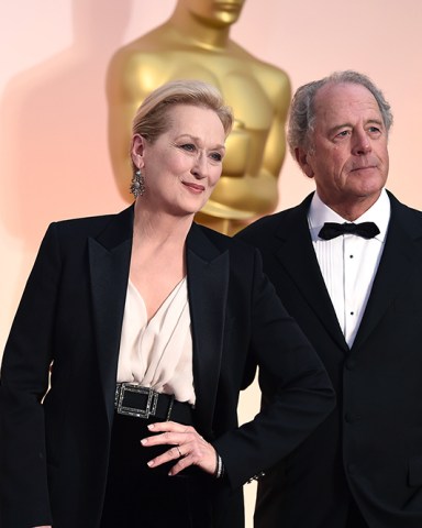 Meryl Streep, left, and Don Gummer arrive at the Oscars, at the Dolby Theatre in Los Angeles 87th Academy Awards - Arrivals, Los Angeles, USA