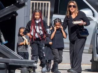 North, Saint, Psalm and Chicago Attend Sunday Service Hosted By Kanye West
North, Saint, Psalm and Chicago Attend Sunday Service Hosted By Kanye West, Los Angeles, California, USA - 13 Feb 2022