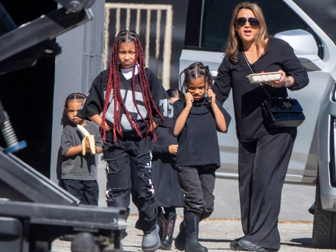 North, Saint, Psalm and Chicago Attend Sunday Service