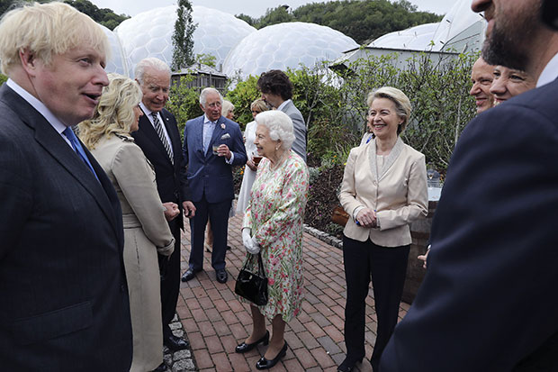 Queen Elizabeth, Prince Charles, Joe Biden, Jill Biden