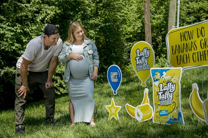To Celebrate the Launch of Laffy Taffy`s LAFF BITES `GONE BANANAS!`Andrew East Plays a Joke on Wife Shawn Johnson East