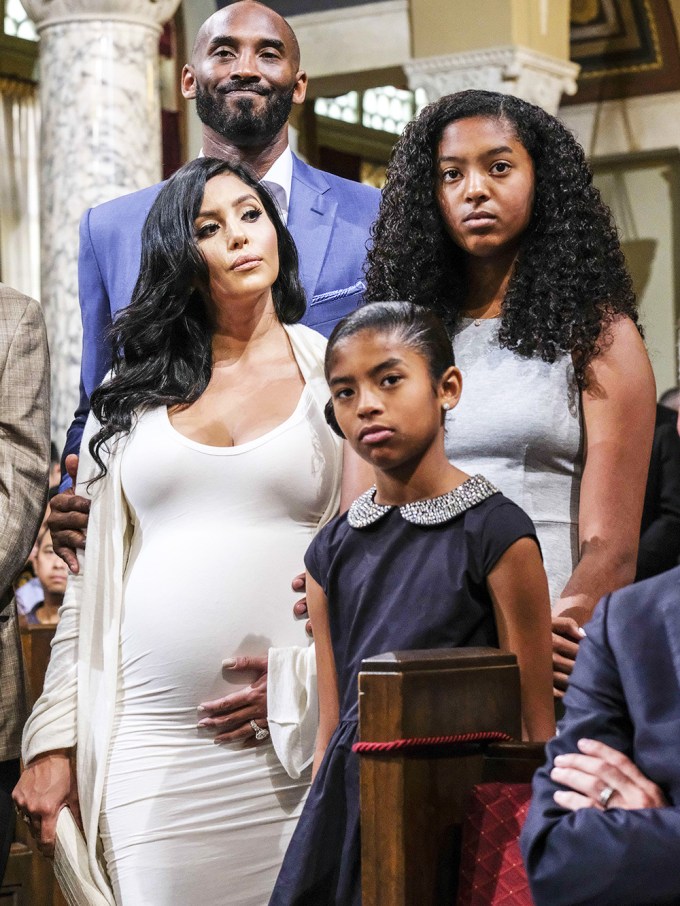 Vanessa Bryant and her family at a Los Angeles City Council meeting