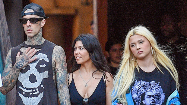 Travis Barker, Kourtney Kardashian & his daughter Alabama