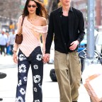 Bella Hadid and her boyfriend Marc Kalman seen holding hands as leaving Bar Pitti in New York City