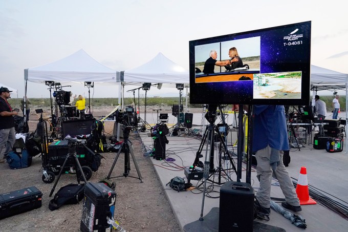 Media Set Up For Blue Origin’s New Shepard Rocket Launch (2021)