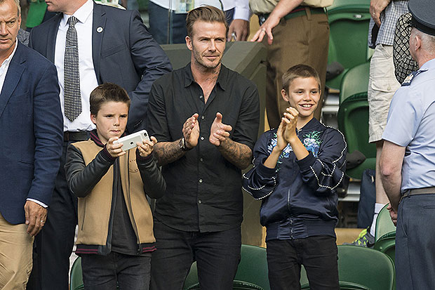 David Beckham Has a Boys Night With Sons Romeo and Cruz at the