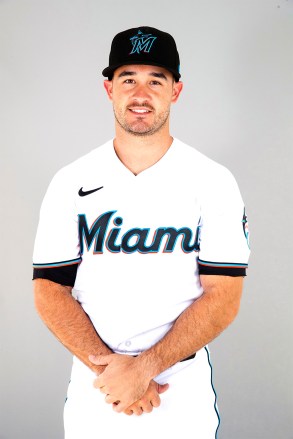 This is a 2021 photo of Eddy Alvarez of the Miami Marlins baseball team. This image reflects the Miami Marlins active roster as of when this image was taken
Miami Marlins 2021 Baseball, Jupiter, United States - 24 Feb 2021