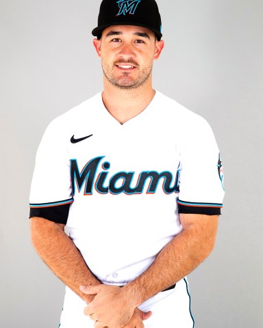 This is a 2021 photo of Eddy Alvarez of the Miami Marlins baseball team. This image reflects the Miami Marlins active roster as of when this image was taken
Miami Marlins 2021 Baseball, Jupiter, United States - 24 Feb 2021