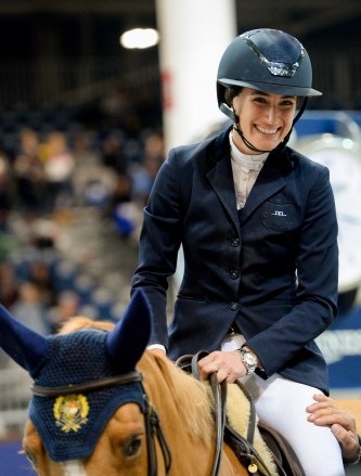 Jessica Springsteen riding Volage du Val Henry for the USA wins the Prestige sponsored International Jumping competition against the clock
FEI Jumping World Cup, Verona, Italy - 08 Nov 2019