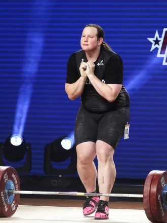 Laurel Hubbard
Weightlifting World Championships, Anaheim, USA - 05 Dec 2017
Transgender athlete Laurel Hubbard from New Zealand reacts during the women's 90+ kg weight class competition at the Weightlifting World Championships at the Anaheim Convention Center in Anaheim, California, USA, 05 December 2017. Hubbard placed second in the Snatch category.