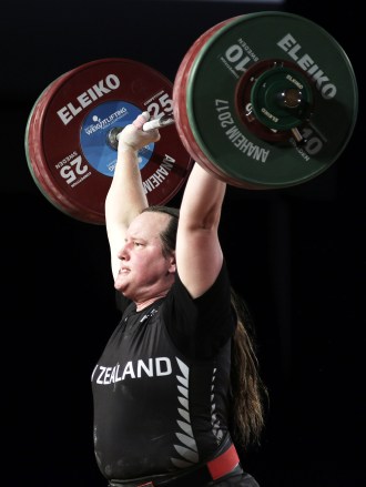Laurel Hubbard
Weightlifting World Championships, Anaheim, USA - 05 Dec 2017
Transgender athlete Laurel Hubbard from New Zealand in action during the women's 90+ kg weight class competition at the Weightlifting World Championships in Anaheim, California, USA, 05 December 2017. Hubbard placed second in the Snatch event and second in the total for the 90+ kg weight class.