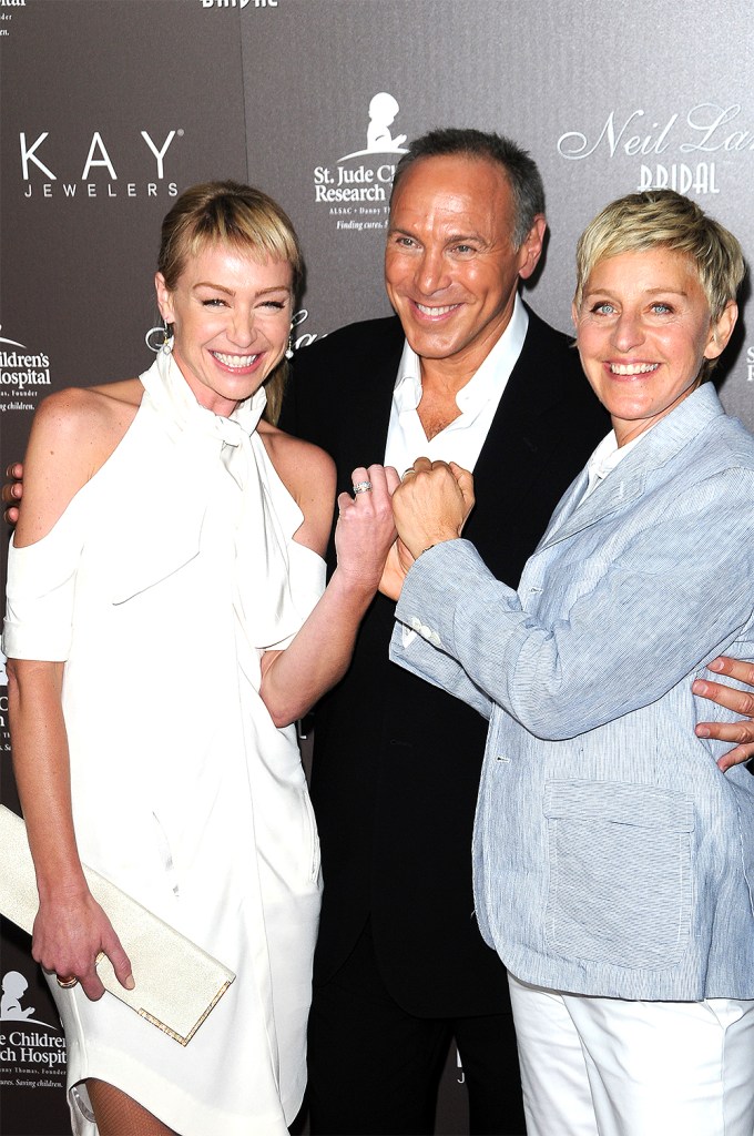 Portia de Rossi and Ellen DeGeneres with Neil Lane at his Neil Lane Jewelry Launch Party